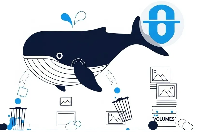 A whale symbolizing Docker.