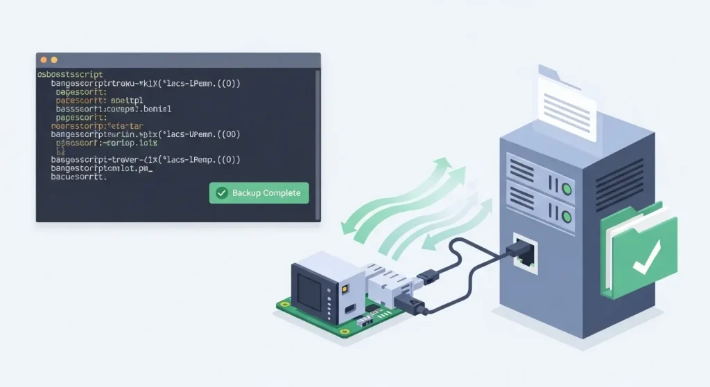 Data backup in progress.