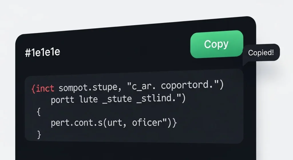 Code with a copy button.